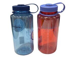 Nalgene 32 Oz (2-pack) Wide Mouth Water Bottle BPA-Free Durable Leak-Proof Hydra